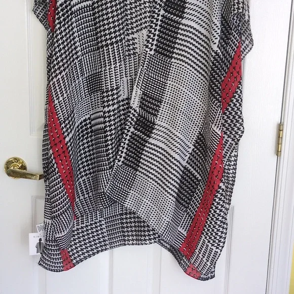 Jessica McClintock Kimono OS blk/wht/red - Picture 2 of 5